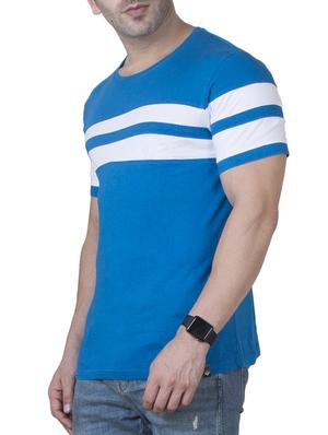 blue cotton cut & sew t-shirt - 15620673 - Standard Image - 2