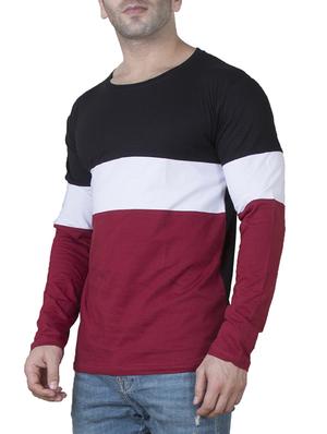 multi colored cotton color block t-shirt - 15620680 - Standard Image - 2