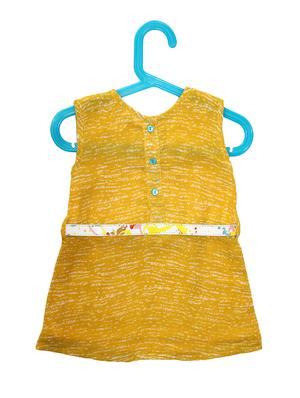 yellow georgette frock - 15620721 - Standard Image - 2