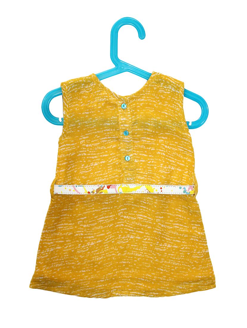 yellow georgette frock - 15620721 - Zoom Image - 2