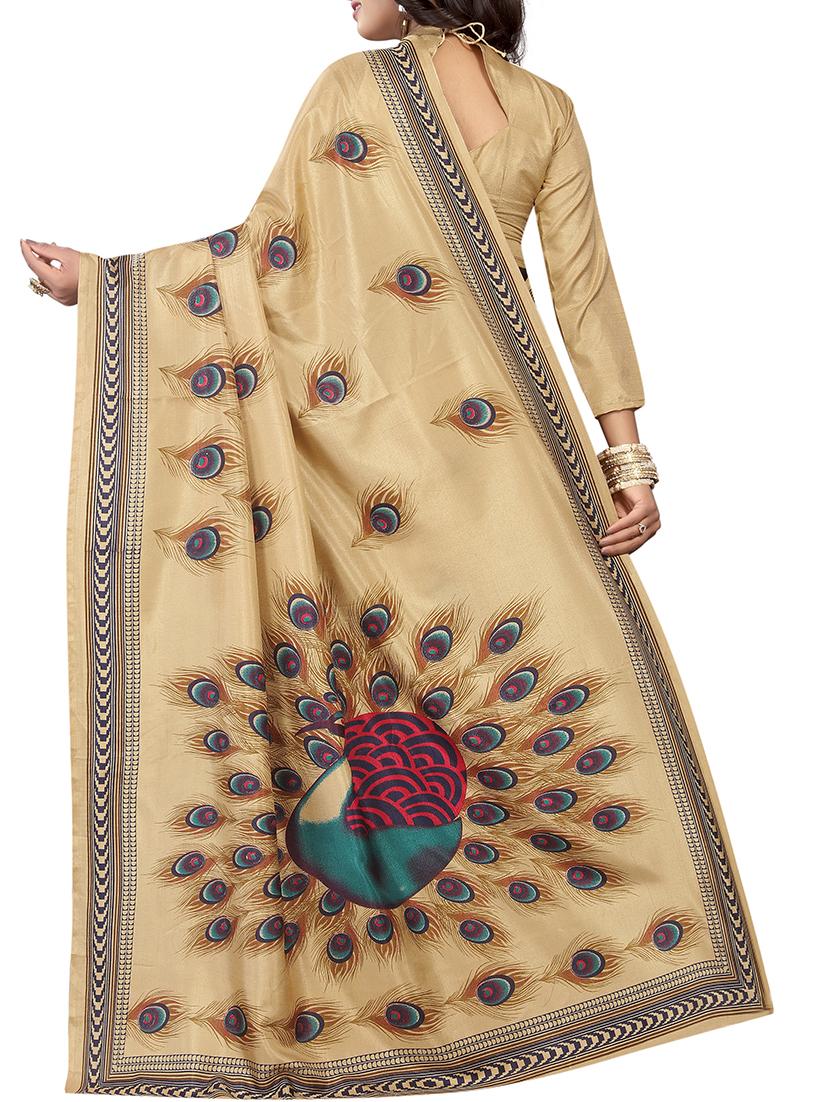 graphic printed saree with blouse - 15620727 - Zoom Image - 2