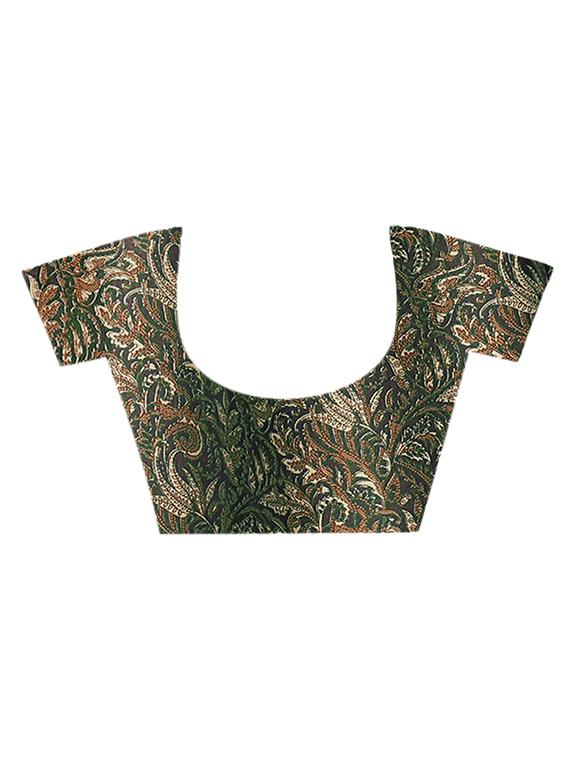 kalamkari printed border saree with blouse - 15620781 - Zoom Image - 2