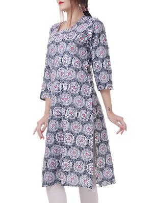 Printed straight kurta - 15620809 - Standard Image - 2