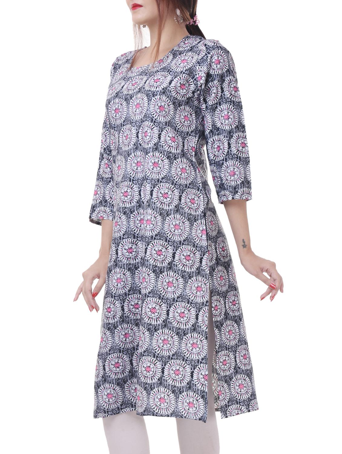 Printed straight kurta - 15620809 - Zoom Image - 2