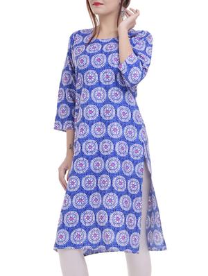 Printed straight kurta - 15620810 - Standard Image - 2