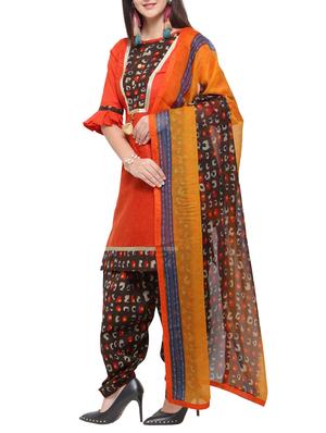 Printed unstitched salwar suit - 15620819 - Standard Image - 2
