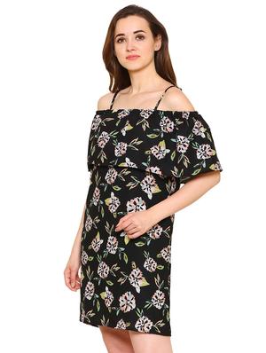 overlay floral a-line dress - 15620825 - Standard Image - 2