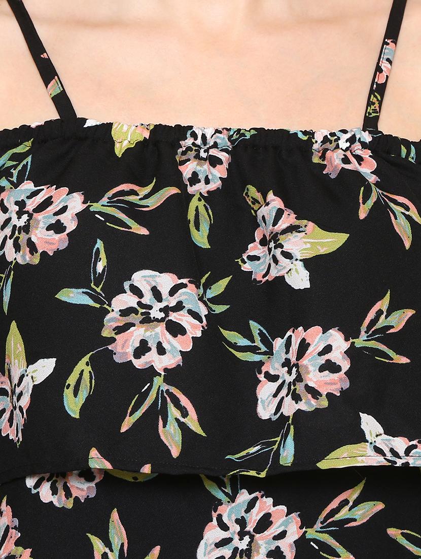 overlay floral a-line dress - 15620825 - Zoom Image - 5