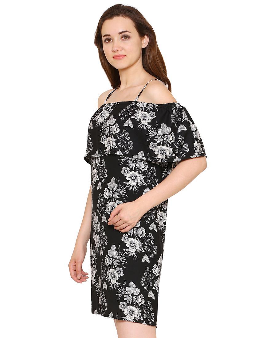 overlay floral a-line dress - 15620826 - Zoom Image - 2