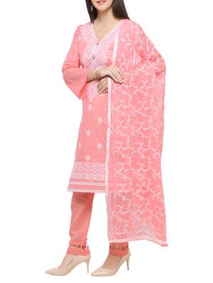 Embroidered unstitched churidaar suit - 15620829 - Standard Image - 2