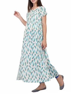 Flared printed draw code kurta - 15620852 - Standard Image - 2