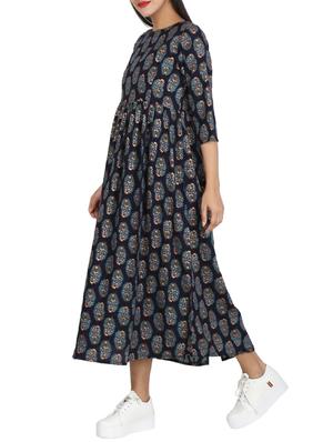 button up back gathered waist dress - 15620867 - Standard Image - 2