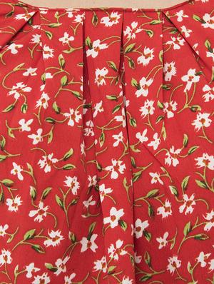 Pleated floral top - 15621033 - Standard Image - 5