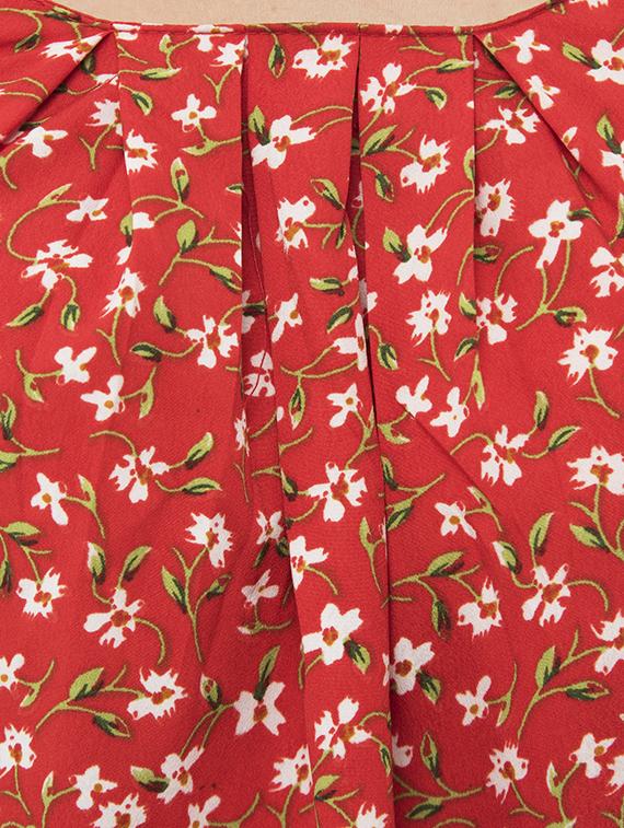 Pleated floral top - 15621033 - Zoom Image - 5