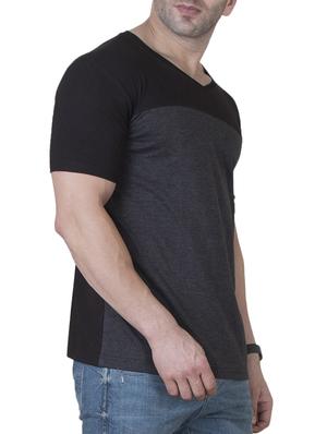 black cotton cut & sew t-shirt - 15621089 - Standard Image - 2