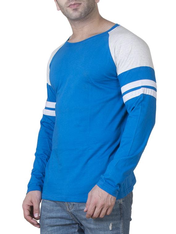blue cotton raglan t-shirt - 15621097 - Zoom Image - 2