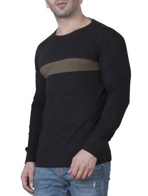black cotton cut & sew t-shirt - 15621099 - Standard Image - 2