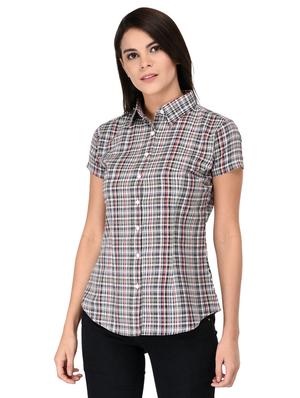 short sleeve checkered shirt - 15621189 - Standard Image - 2