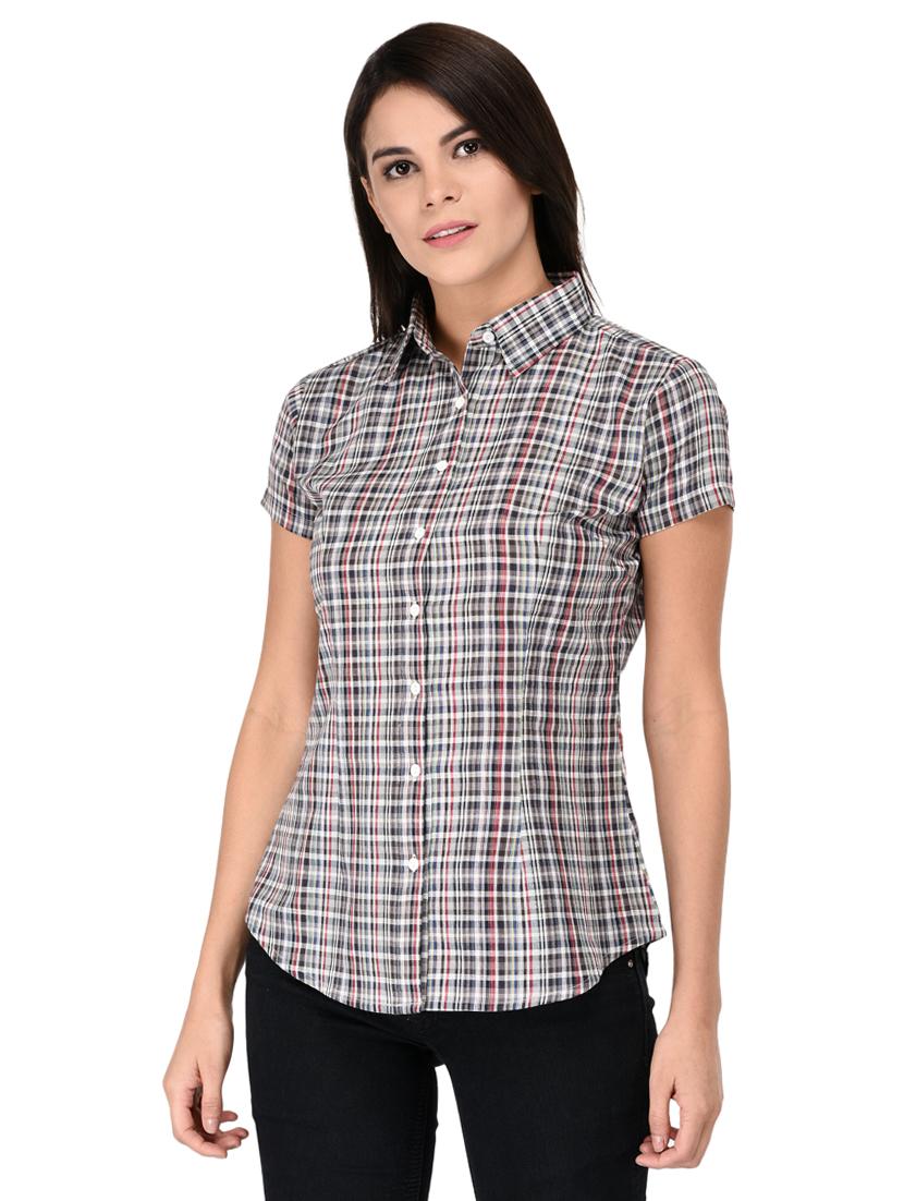 short sleeve checkered shirt - 15621189 - Zoom Image - 2