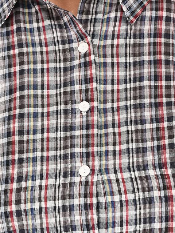 short sleeve checkered shirt - 15621189 - Zoom Image - 5