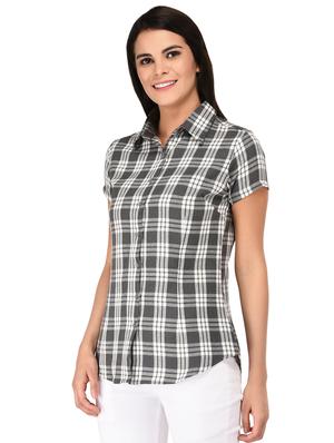 short sleeve checkered shirt - 15621190 - Standard Image - 2