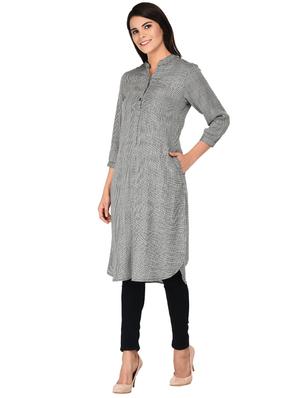 button detail glen plaid tunic - 15621204 - Standard Image - 2