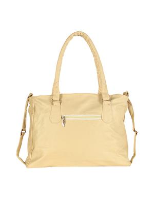 beige leatherette (pu) regular handbag - 15621257 - Standard Image - 2