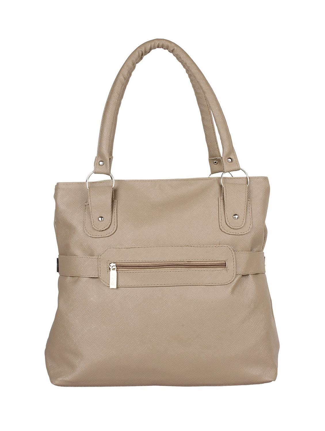 beige leatherette (pu) regular handbag - 15621269 - Zoom Image - 2