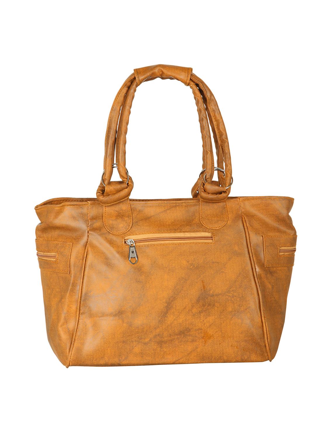 brown leatherette (pu) regular handbag - 15621279 - Zoom Image - 2