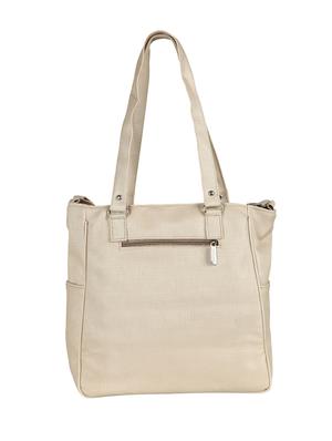 beige leatherette (pu) regular handbag - 15621295 - Standard Image - 2
