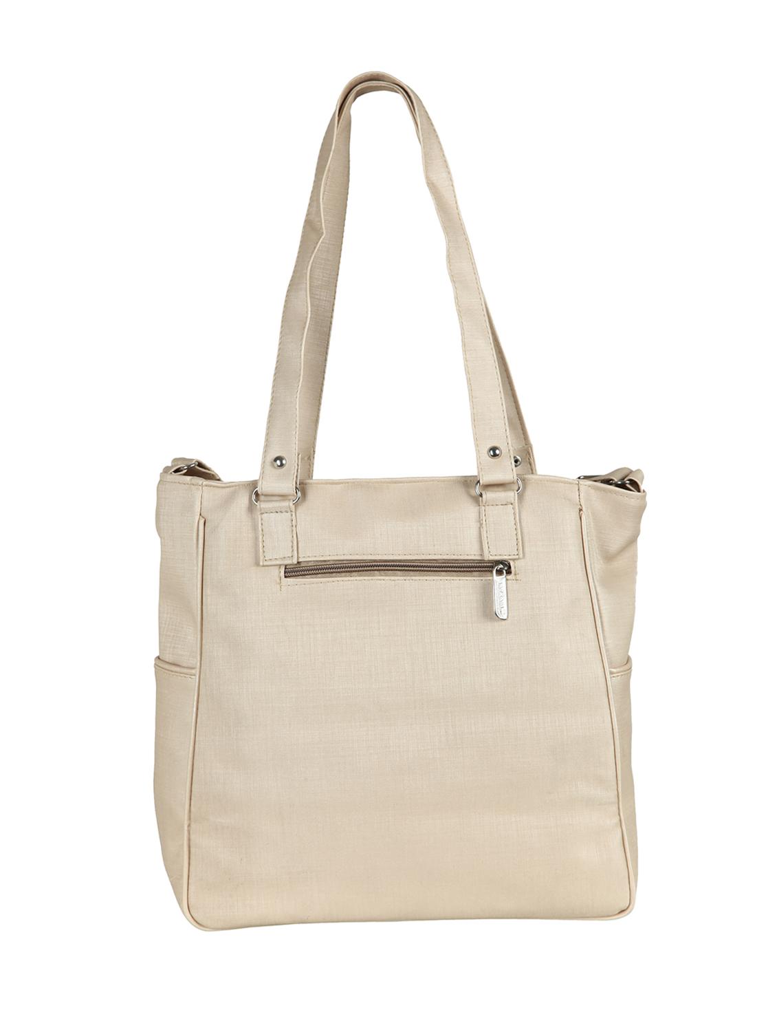 beige leatherette (pu) regular handbag - 15621295 - Zoom Image - 2