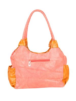 pink leatherette (pu) regular handbag - 15621297 - Standard Image - 2