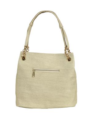 beige leatherette (pu) regular handbag - 15621323 - Standard Image - 2