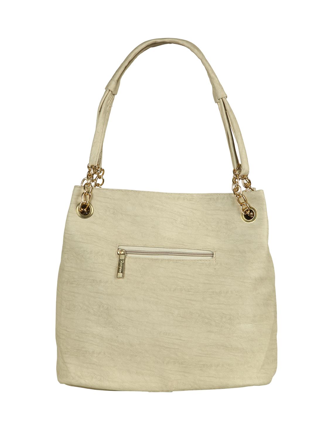 beige leatherette (pu) regular handbag - 15621323 - Zoom Image - 2