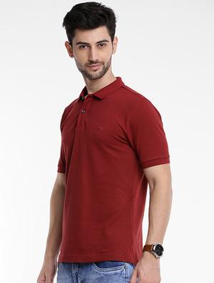 red cotton polo t-shirt - 15621451 - Standard Image - 2