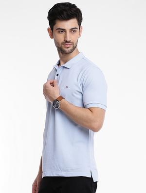 blue cotton polo t-shirt - 15621453 - Standard Image - 2
