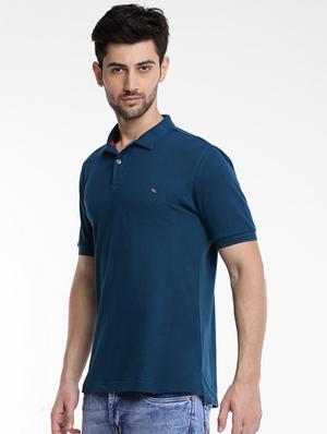 blue cotton polo t-shirt - 15621456 - Standard Image - 2