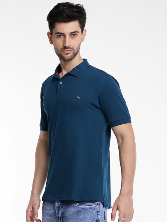 blue cotton polo t-shirt - 15621456 - Zoom Image - 2