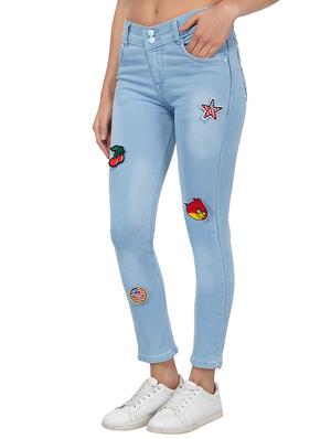 graphic patch stone washed jeans - 15621463 - Standard Image - 2