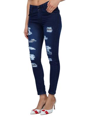 ankle length distressed jeans - 15621473 - Standard Image - 2