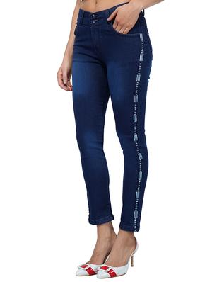 side tape detail stone wash jeans - 15621478 - Standard Image - 2