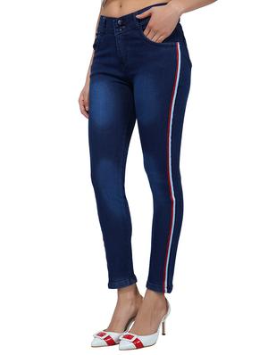 side tape detail stone wash jeans - 15621479 - Standard Image - 2