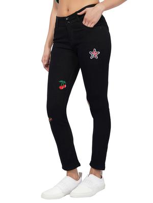 mid rise graphic patch jeans - 15621501 - Standard Image - 2