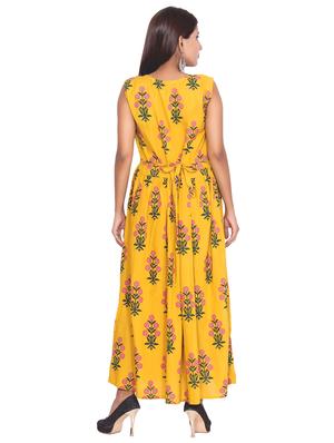 Printed a-line dress - 15621608 - Standard Image - 2
