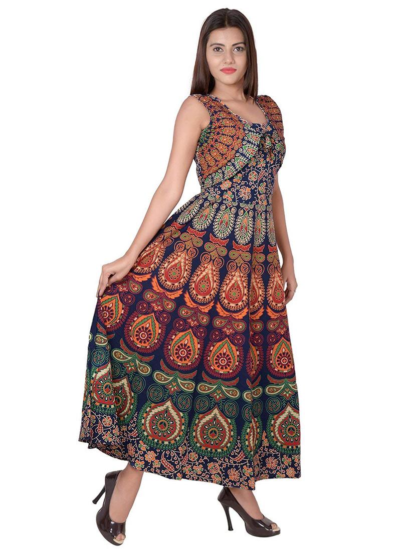 Foil print a-line dress - 15621610 - Zoom Image - 2