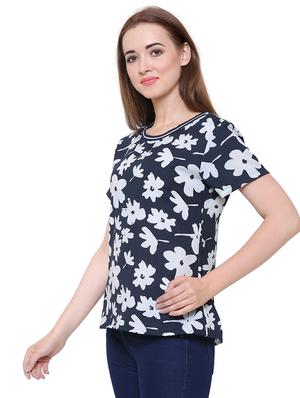 short sleeved floral top - 15621611 - Standard Image - 2