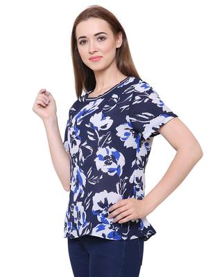 short sleeved floral top - 15621612 - Standard Image - 2
