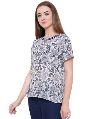 short sleeved floral top - 15621613 - Standard Image - 2
