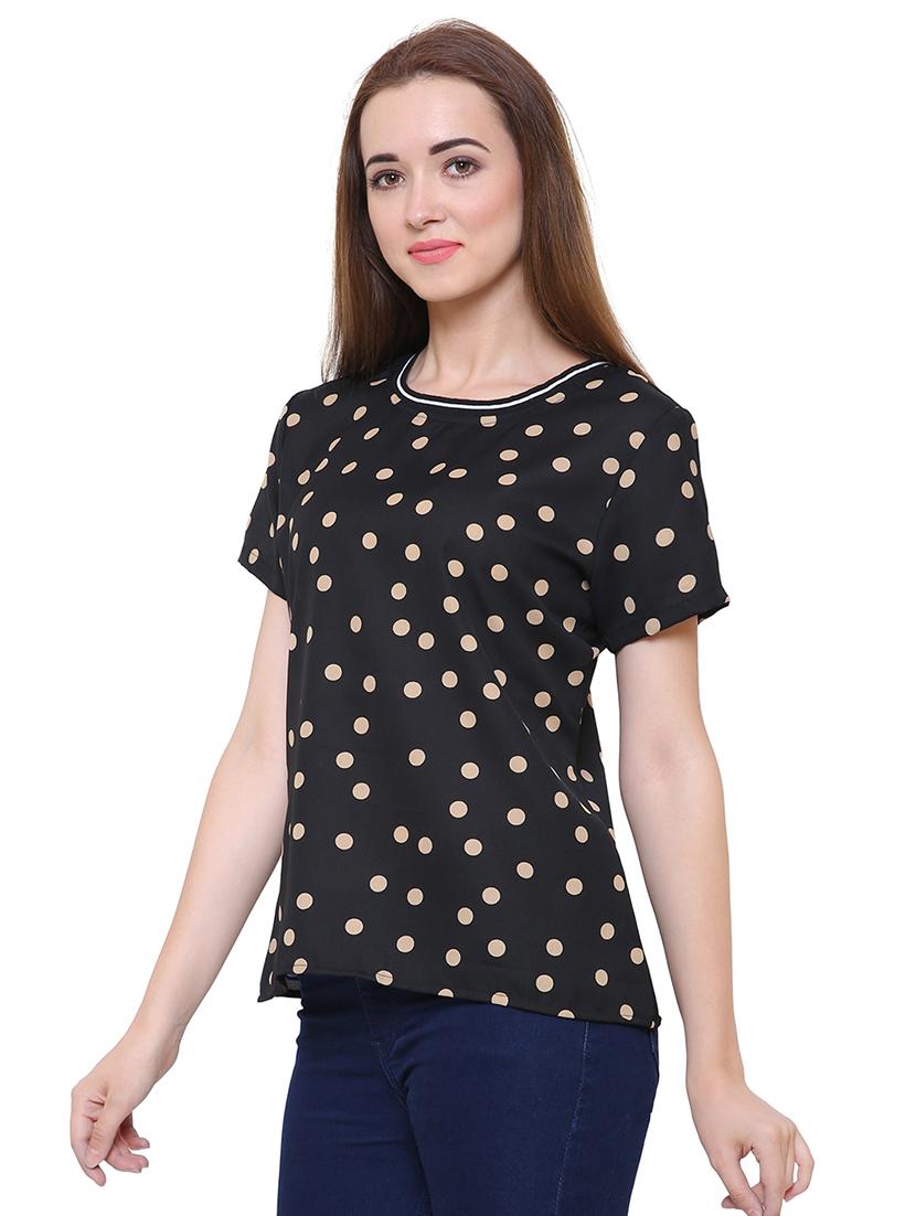 short sleeved polka dots top - 15621614 - Zoom Image - 2