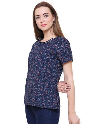 short sleeved ditsy floral top - 15621615 - Standard Image - 2